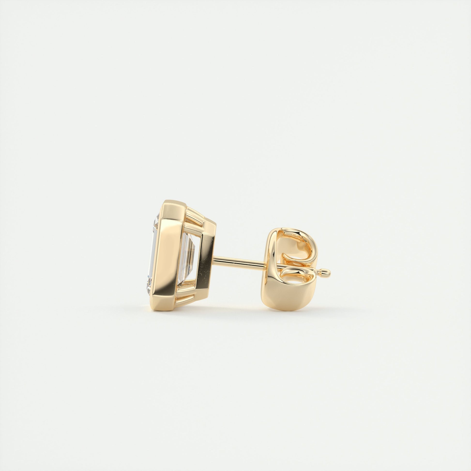 Radiant 1.0 TCW Emerald-Cut Lab Grown Diamond Stud Earrings 12
