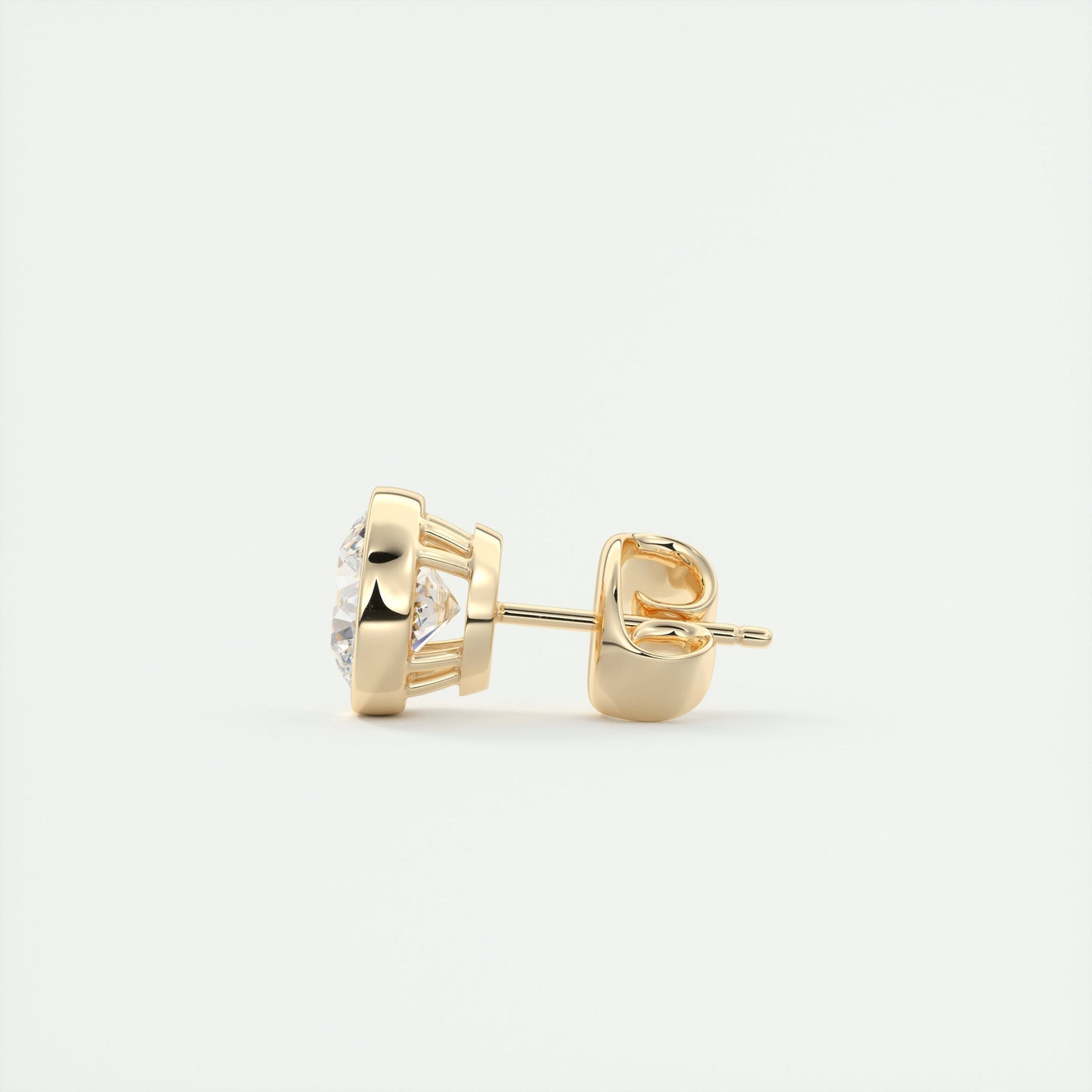 1.0 TCW Round Lab Grown Diamond Solitaire Studs 12