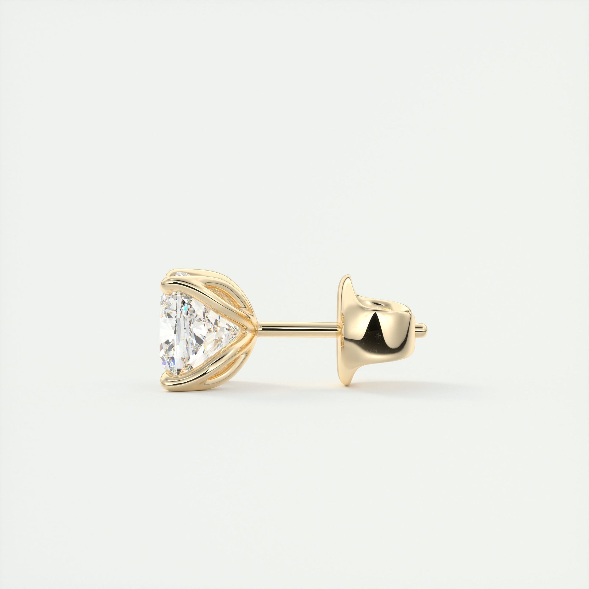 1.0 TCW Round Lab Grown Diamond Solitaire Studs 12