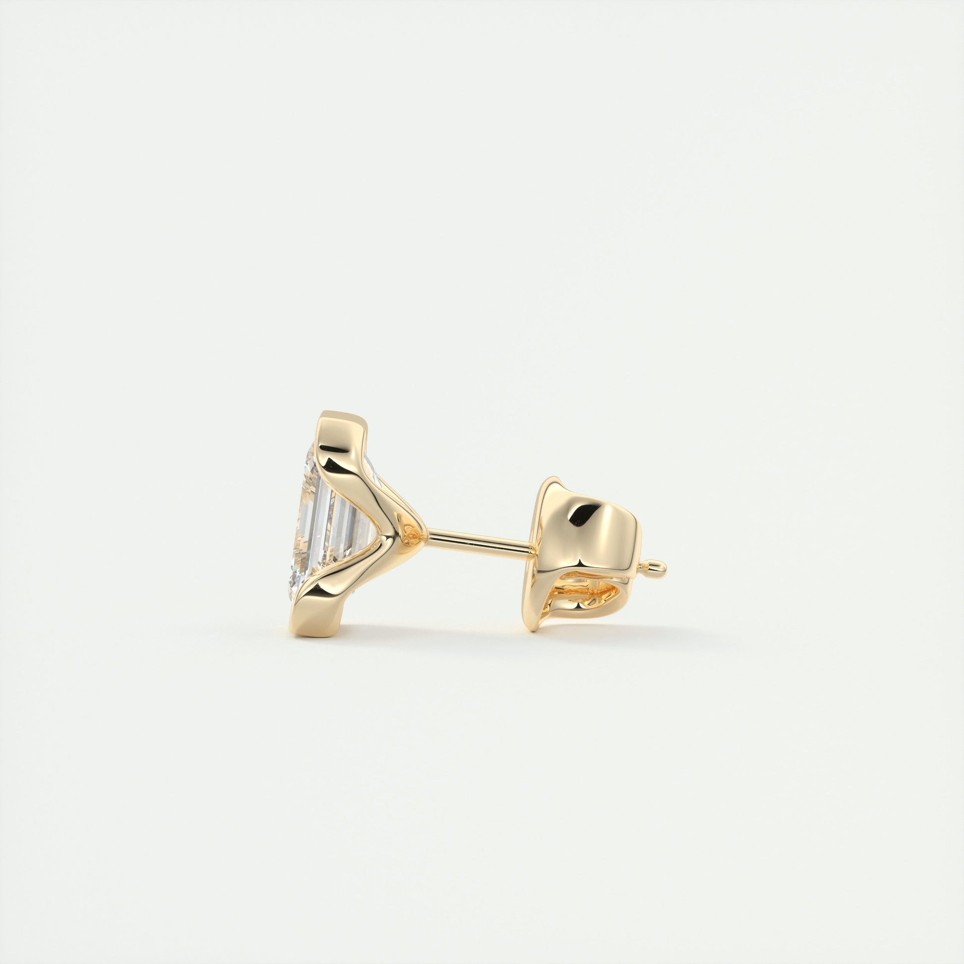 1.0 Carat Emerald-Cut Lab Grown Diamond Solitaire Earrings 12
