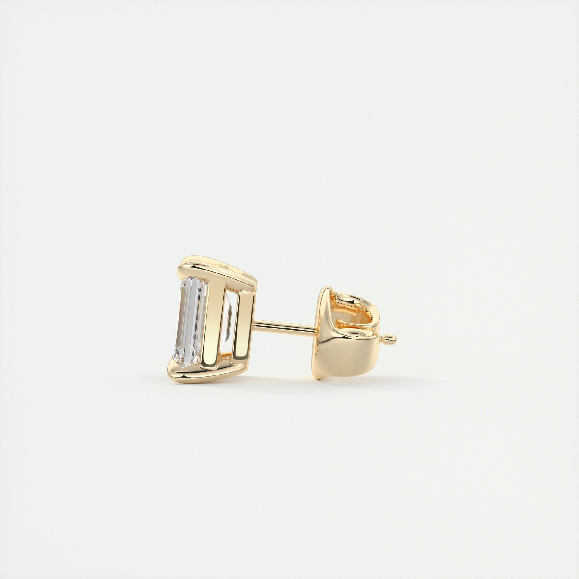 1.0 Carat Emerald-Cut Lab Grown Diamond Stud Earrings 4