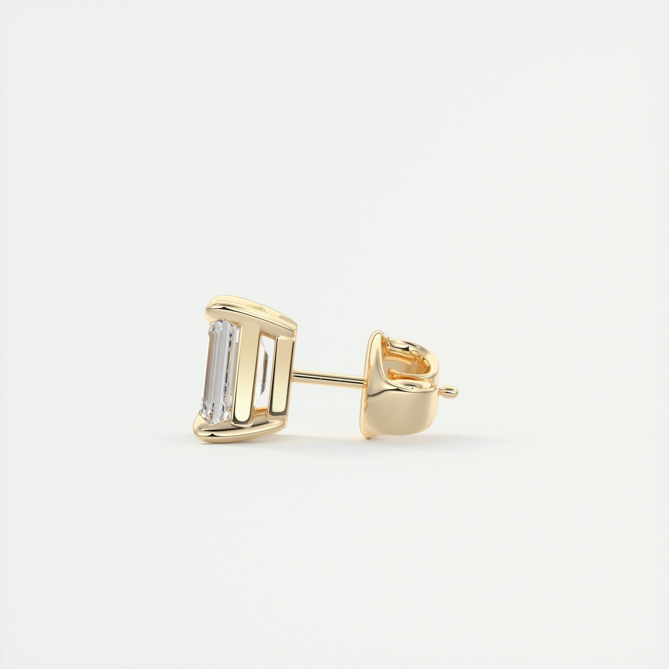 1.0 Carat Emerald-Cut Lab Grown Diamond Stud Earrings