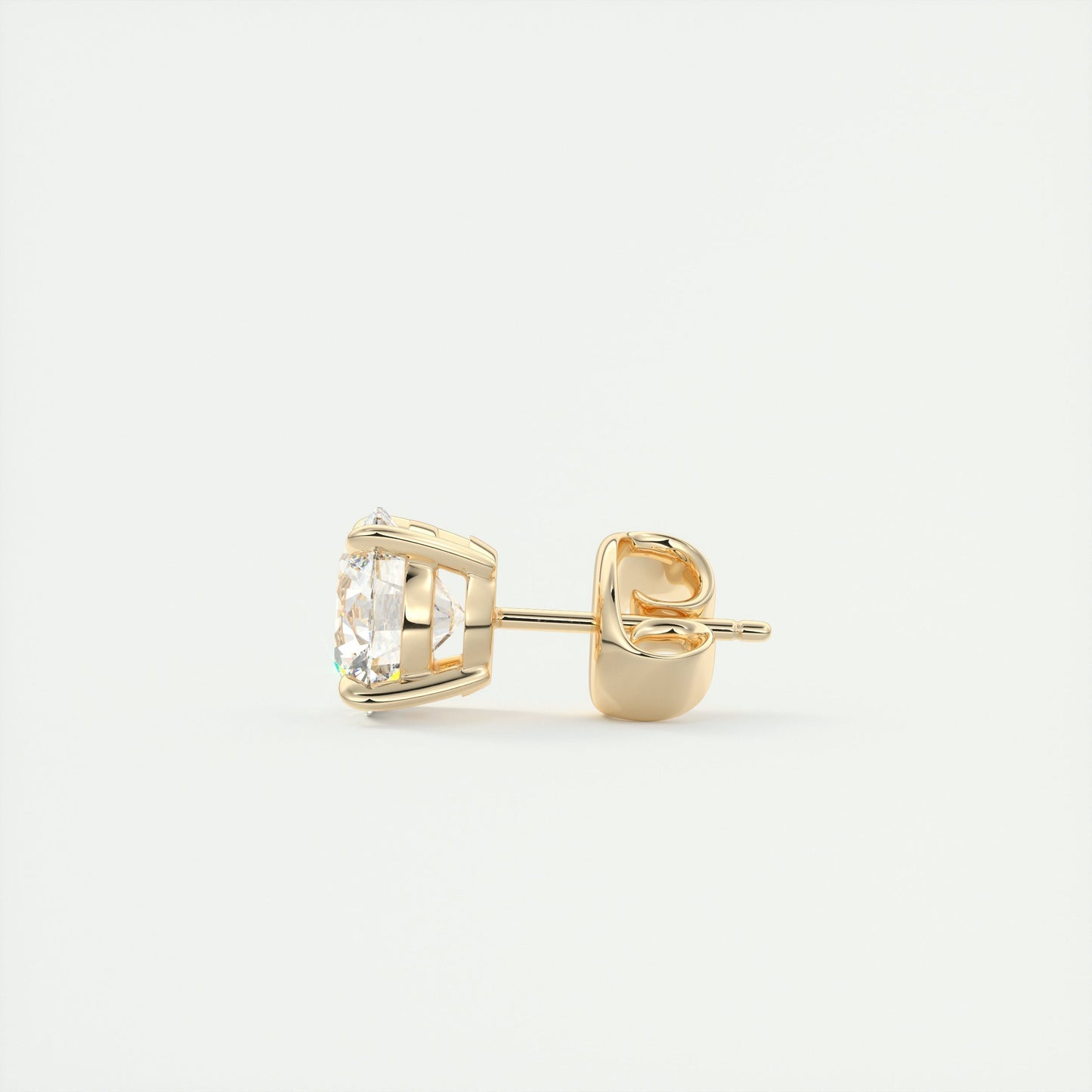 1.0 TCW Round Lab Grown Diamond Solitaire Stud Earrings 7