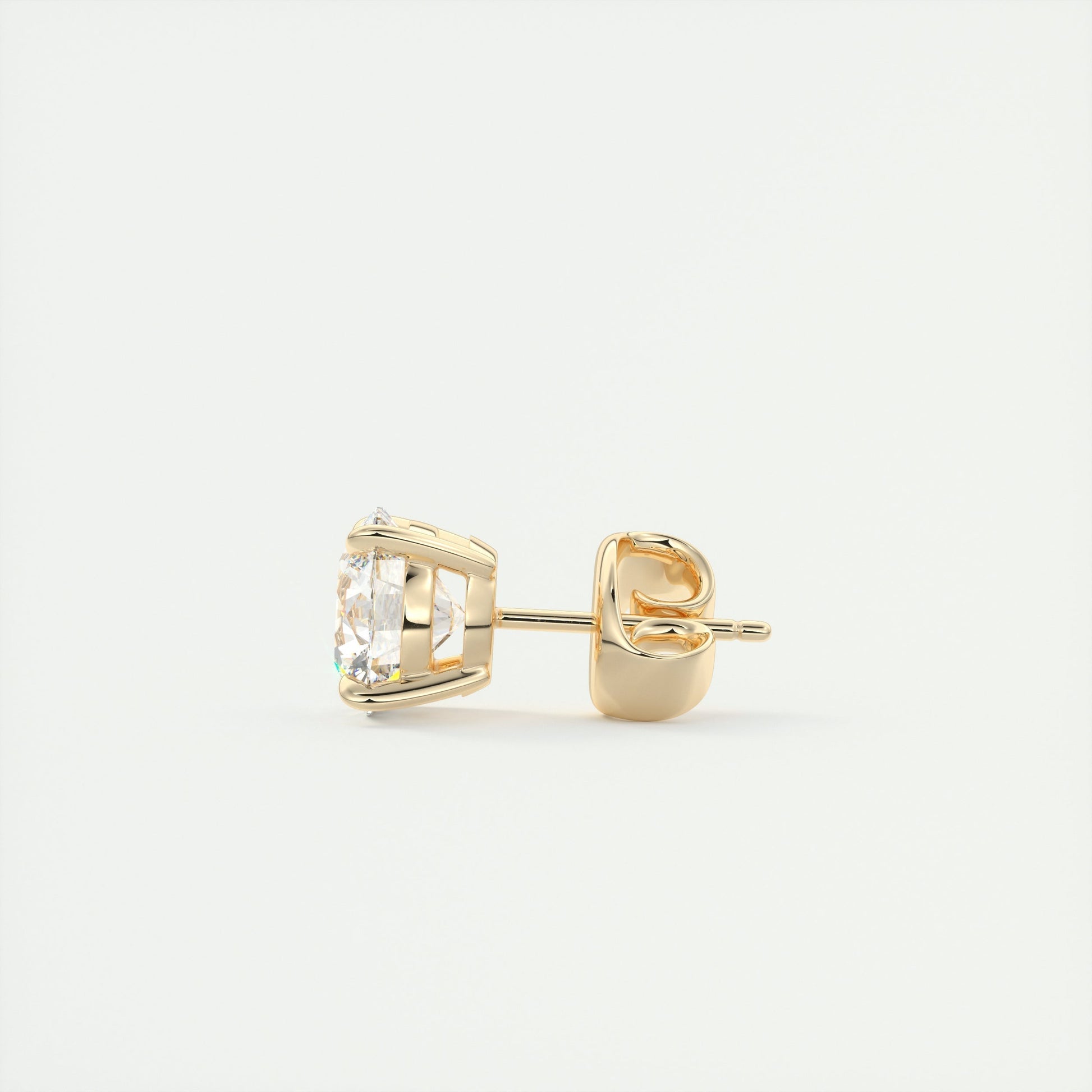 1.0 TCW Round Lab Grown Diamond Solitaire Stud Earrings 7