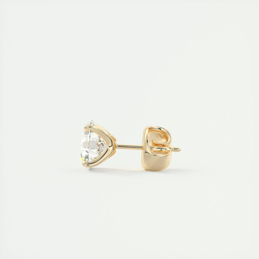 1.0 TCW Round Lab Grown Diamond Solitaire Studs 10