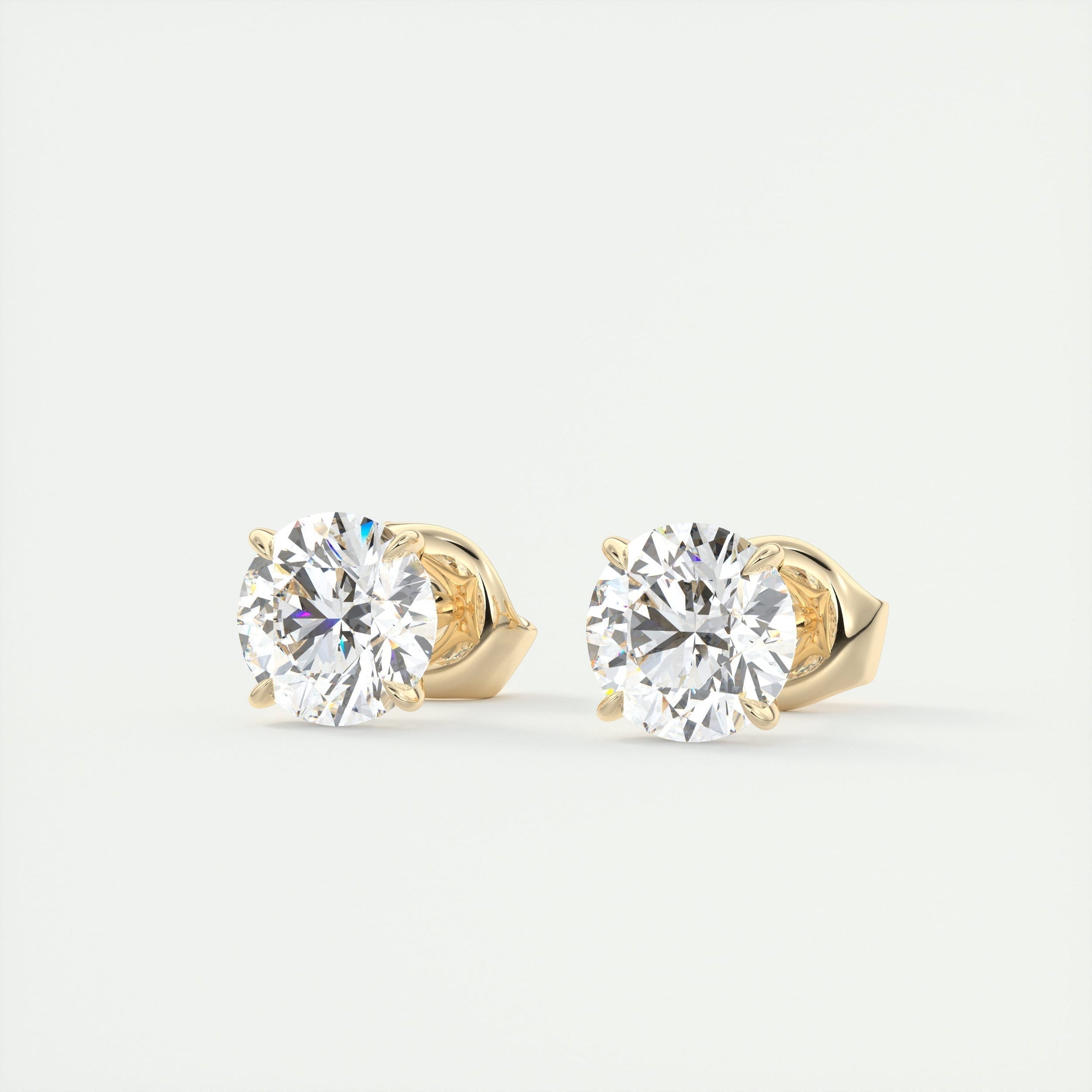 1.0 TCW Round Lab Grown Diamond Solitaire Studs