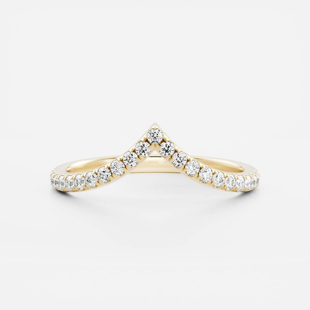 Half Eternity- 0.20 CT Oval Moissanite Wedding Band