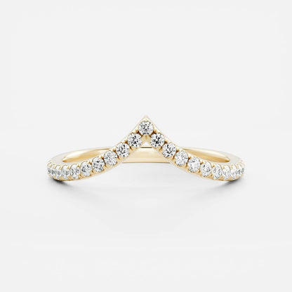 Half Eternity- 0.20 CT Oval Moissanite Wedding Band