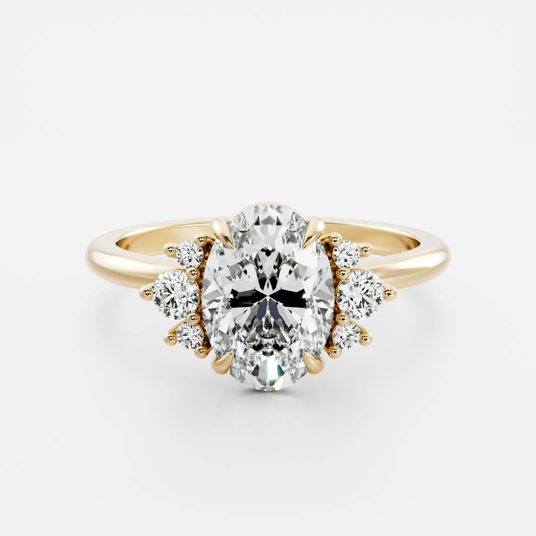 Solitaire-Oval Lab Grown Diamond Engagement Ring