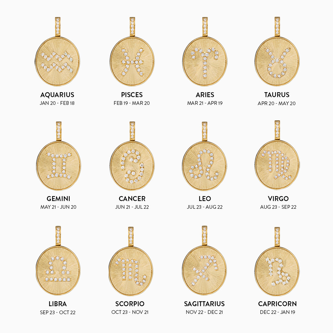 0.25 Carat Round Lab-Grown Diamond Capricorn Zodiac Pendant 8