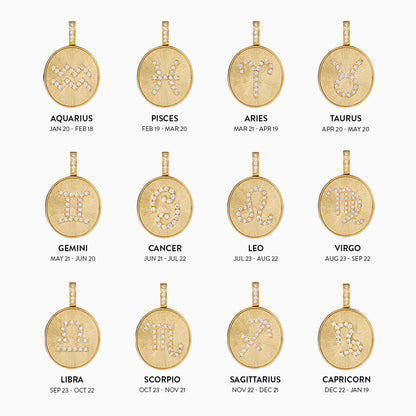 0.25 Carat Round Lab-Grown Diamond Capricorn Zodiac Pendant 8