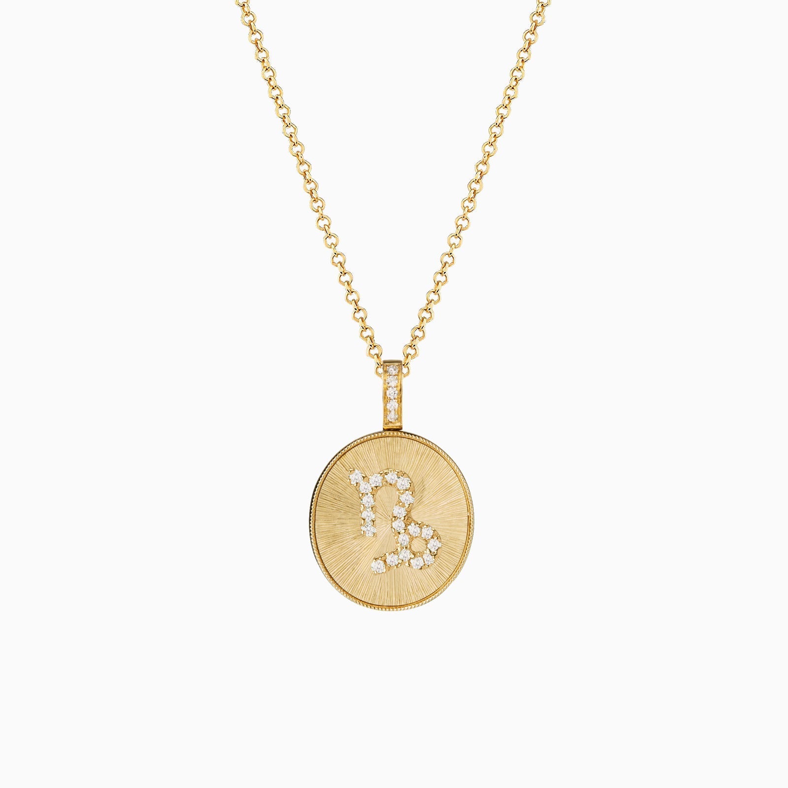 0.25 Carat Round Lab-Grown Diamond Capricorn Zodiac Pendant 1