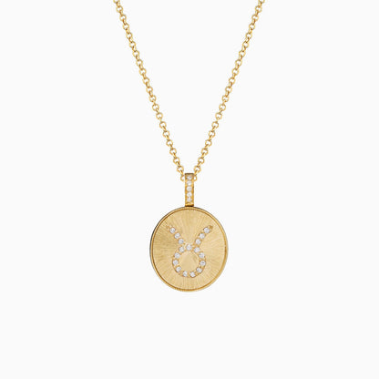 Elegant 0.25 TCW Round Lab-Grown Diamond Taurus Zodiac Necklace 1